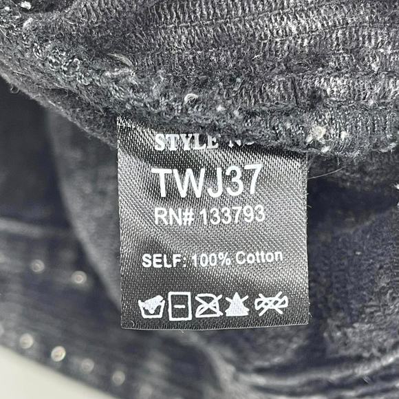 POL Black Corduroy Silver Studded Oversized Button Up Jacket - Picture 7 of 7